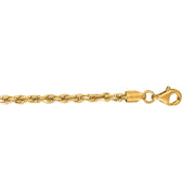 10K Gold 2.75mm Solid Diamond Cut Royal Rope Chain