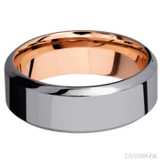 Tantalum with Polish , Polish Finish and 14K Rose Gold