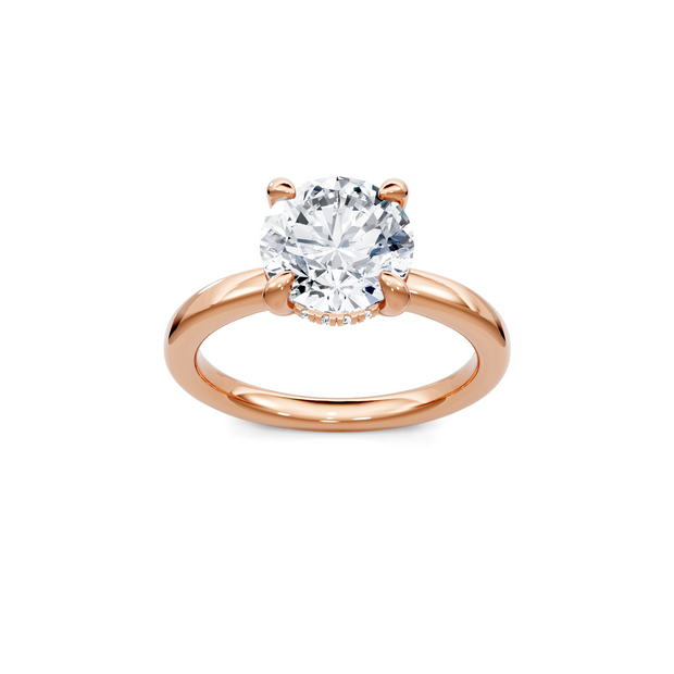 Yellow 14K Gold Classic Diamond Accent Engagement Rings