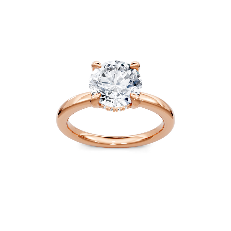 Yellow 14K Gold Classic Diamond Accent Engagement Rings