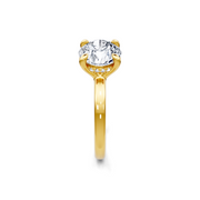 Yellow 14K Gold Classic Diamond Accent Engagement Rings