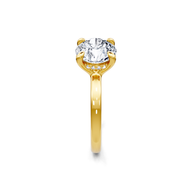 Yellow 14K Gold Classic Diamond Accent Engagement Rings