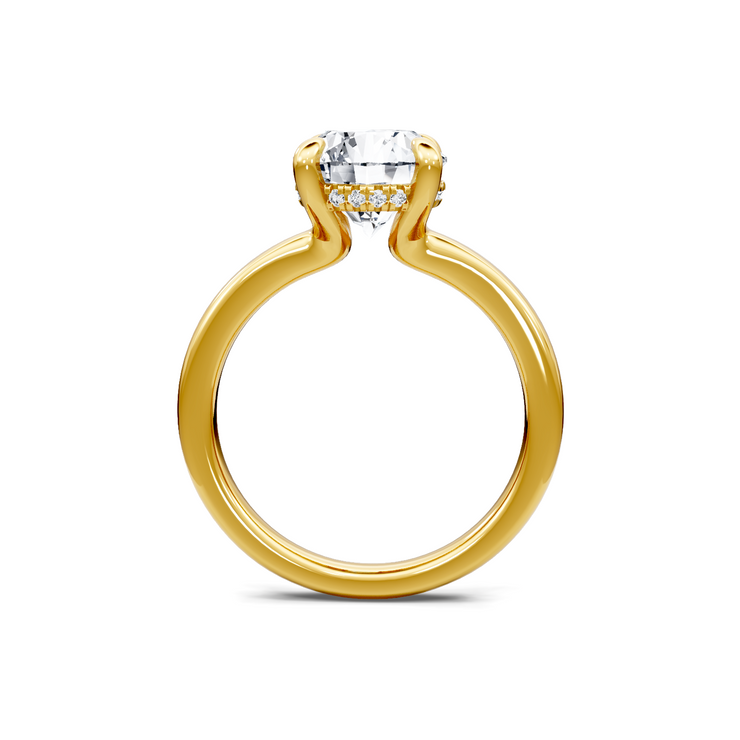 Yellow 14K Gold Classic Diamond Accent Engagement Rings