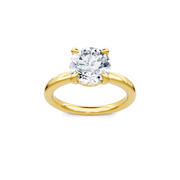 Yellow 14K Gold Classic Diamond Accent Engagement Rings