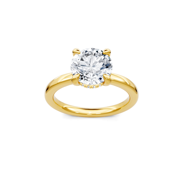 Yellow 14K Gold Classic Diamond Accent Engagement Rings
