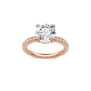White 14K Gold Classic Diamond Accent Engagement Rings