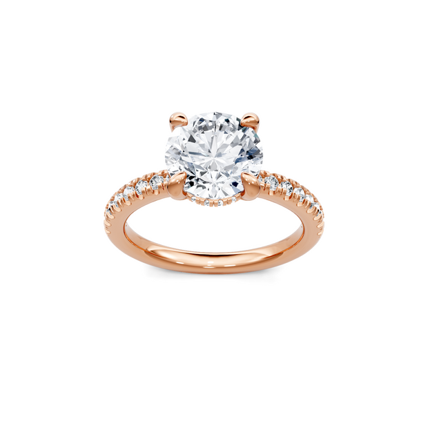White 14K Gold Classic Diamond Accent Engagement Rings