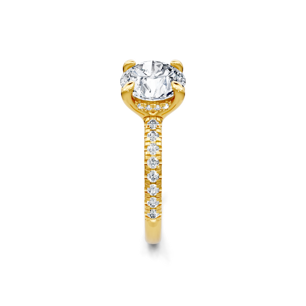White 14K Gold Classic Diamond Accent Engagement Rings