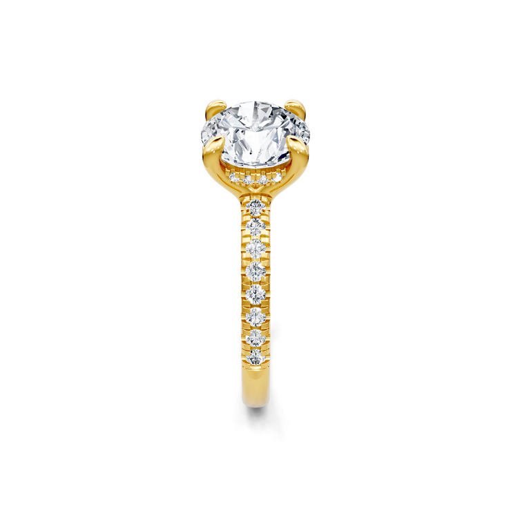 White 14K Gold Classic Diamond Accent Engagement Rings