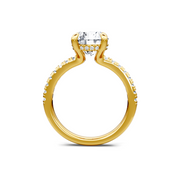 White 14K Gold Classic Diamond Accent Engagement Rings