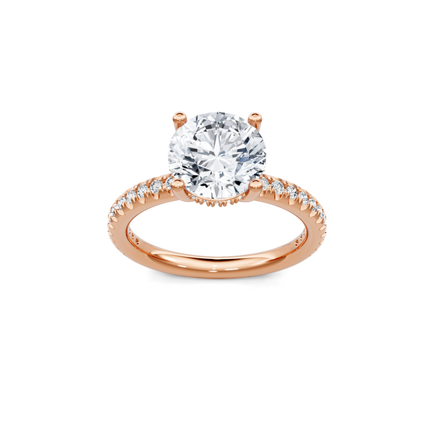 White 14K Gold Classic Diamond Accent Engagement Rings