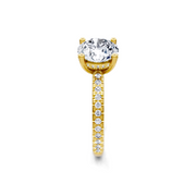 White 14K Gold Classic Diamond Accent Engagement Rings