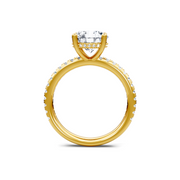 White 14K Gold Classic Diamond Accent Engagement Rings