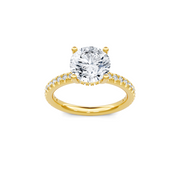 White 14K Gold Classic Diamond Accent Engagement Rings