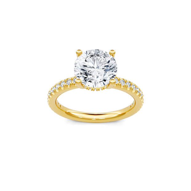 White 14K Gold Classic Diamond Accent Engagement Rings