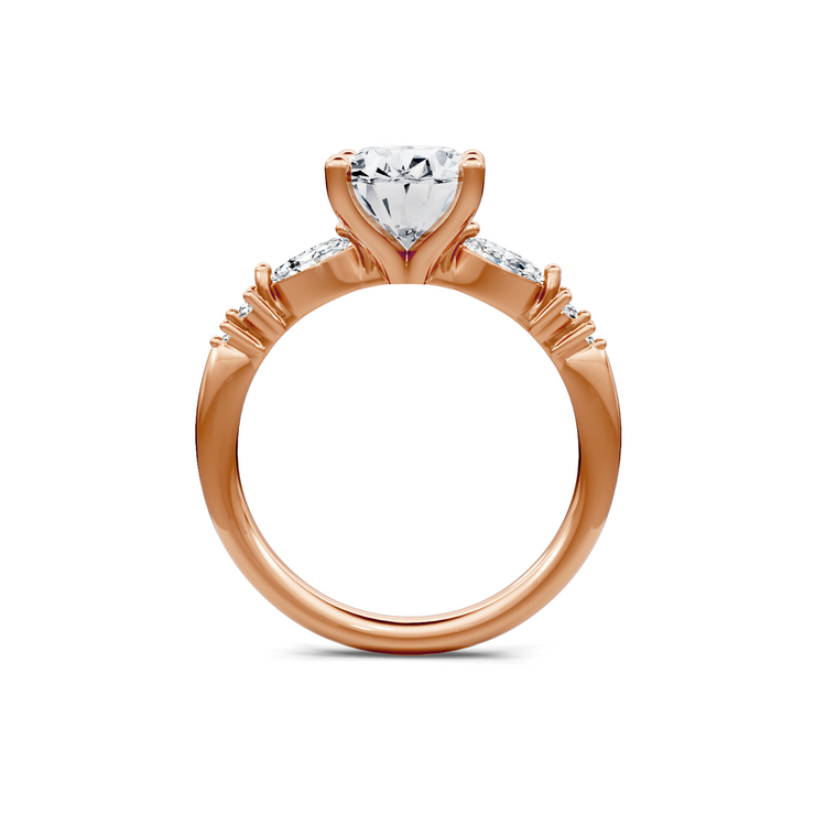 Yellow 14K Gold Classic Diamond Accent Engagement Rings