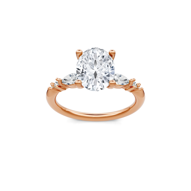 Yellow 14K Gold Classic Diamond Accent Engagement Rings