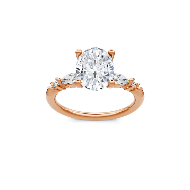 Yellow 14K Gold Classic Diamond Accent Engagement Rings