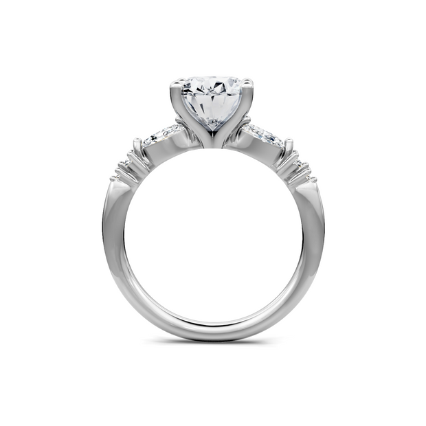 Yellow 14K Gold Classic Diamond Accent Engagement Rings