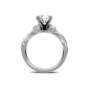 Yellow 14K Gold Classic Diamond Accent Engagement Rings