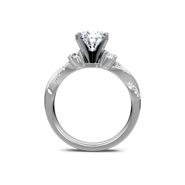 Yellow 14K Gold Classic Diamond Accent Engagement Rings