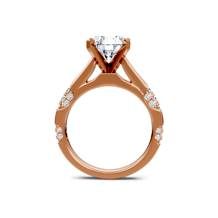 White 14K Gold Classic Diamond Accent Engagement Rings