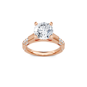 White 14K Gold Classic Diamond Accent Engagement Rings