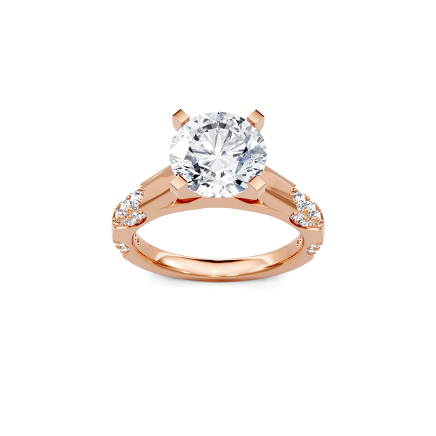 White 14K Gold Classic Diamond Accent Engagement Rings
