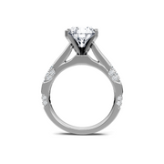 White 14K Gold Classic Diamond Accent Engagement Rings