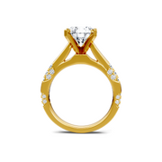 White 14K Gold Classic Diamond Accent Engagement Rings