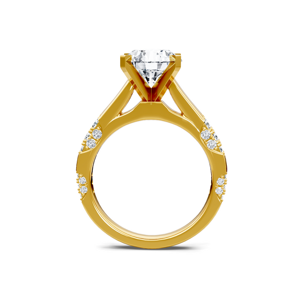 White 14K Gold Classic Diamond Accent Engagement Rings