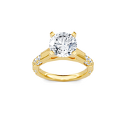 White 14K Gold Classic Diamond Accent Engagement Rings