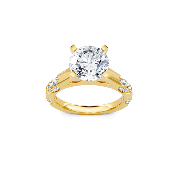 White 14K Gold Classic Diamond Accent Engagement Rings