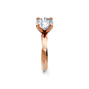 White 14K Gold Classic Diamond Accent Engagement Rings