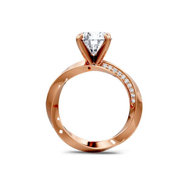 White 14K Gold Classic Diamond Accent Engagement Rings