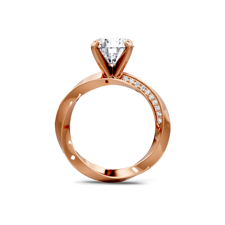 White 14K Gold Classic Diamond Accent Engagement Rings