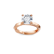 White 14K Gold Classic Diamond Accent Engagement Rings