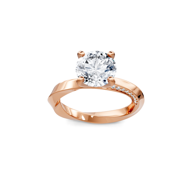 White 14K Gold Classic Diamond Accent Engagement Rings
