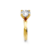 White 14K Gold Classic Diamond Accent Engagement Rings