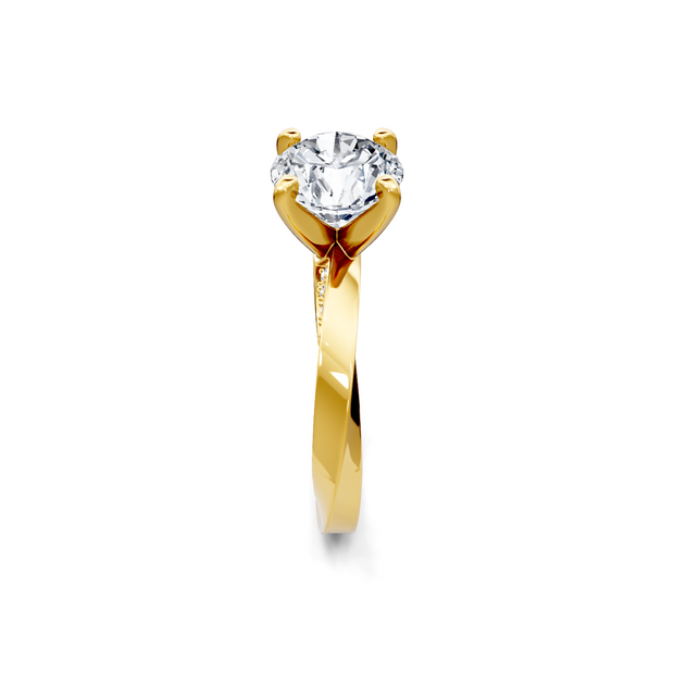 White 14K Gold Classic Diamond Accent Engagement Rings