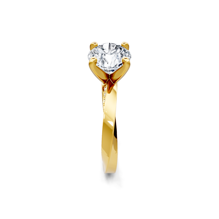 White 14K Gold Classic Diamond Accent Engagement Rings