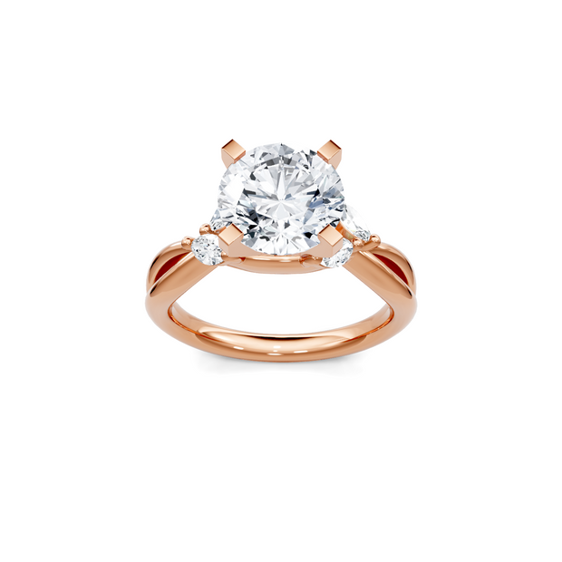 Yellow 14K Gold Classic Diamond Accent Engagement Rings