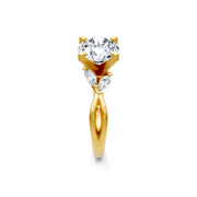 Yellow 14K Gold Classic Diamond Accent Engagement Rings