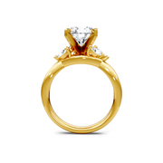 Yellow 14K Gold Classic Diamond Accent Engagement Rings