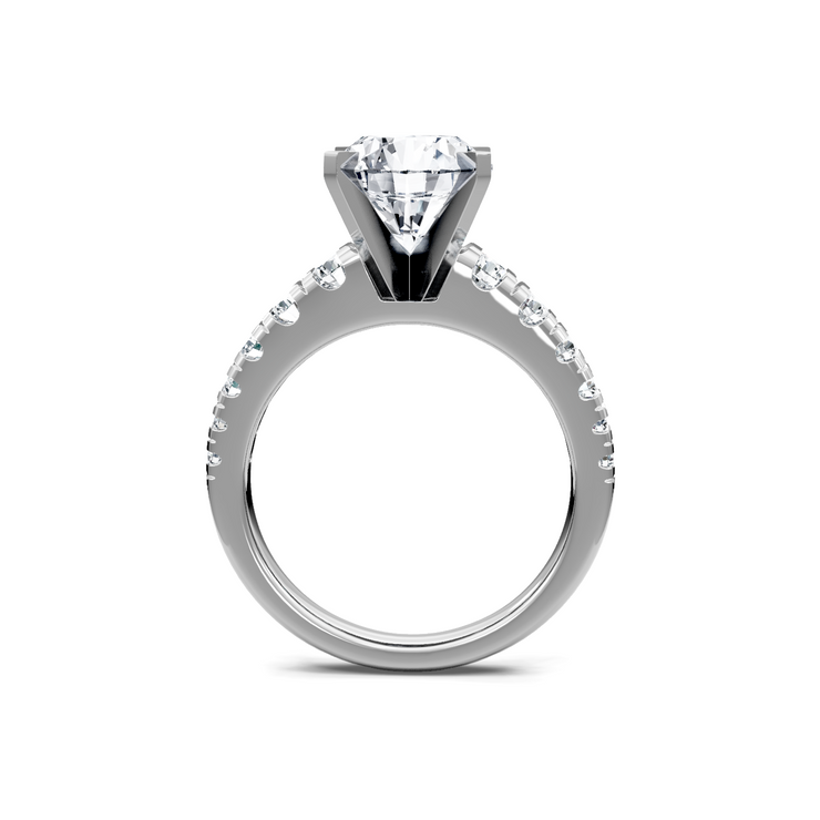 Yellow 14K Gold Classic Diamond Accent Engagement Rings