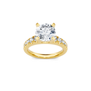 Yellow 14K Gold Classic Diamond Accent Engagement Rings