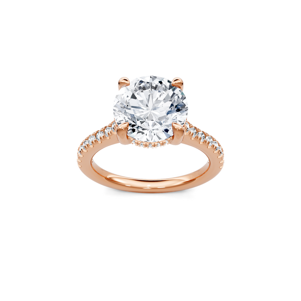 White 14K Gold Classic Diamond Accent Engagement Rings