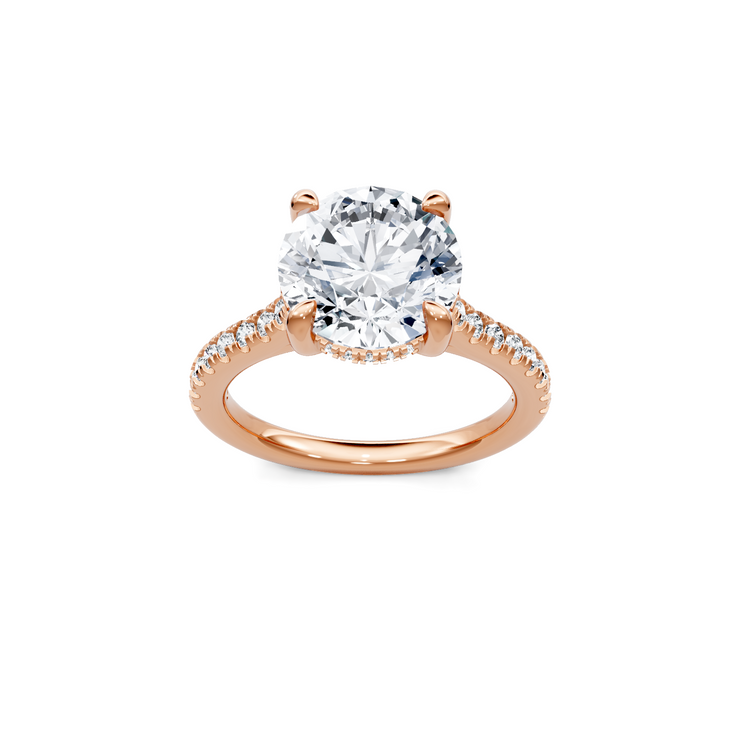 White 14K Gold Classic Diamond Accent Engagement Rings