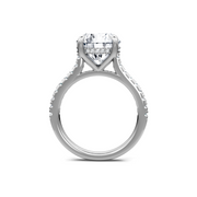 White 14K Gold Classic Diamond Accent Engagement Rings