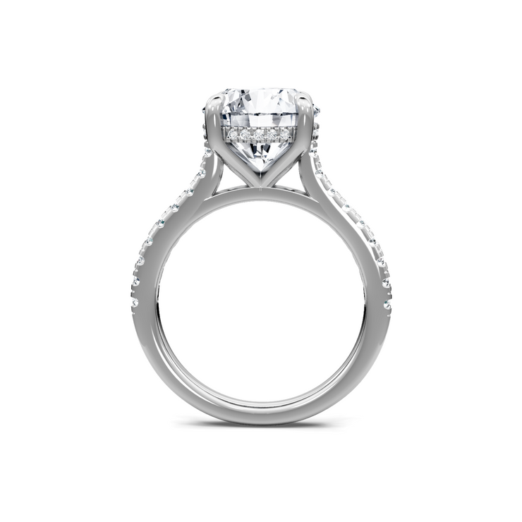 White 14K Gold Classic Diamond Accent Engagement Rings